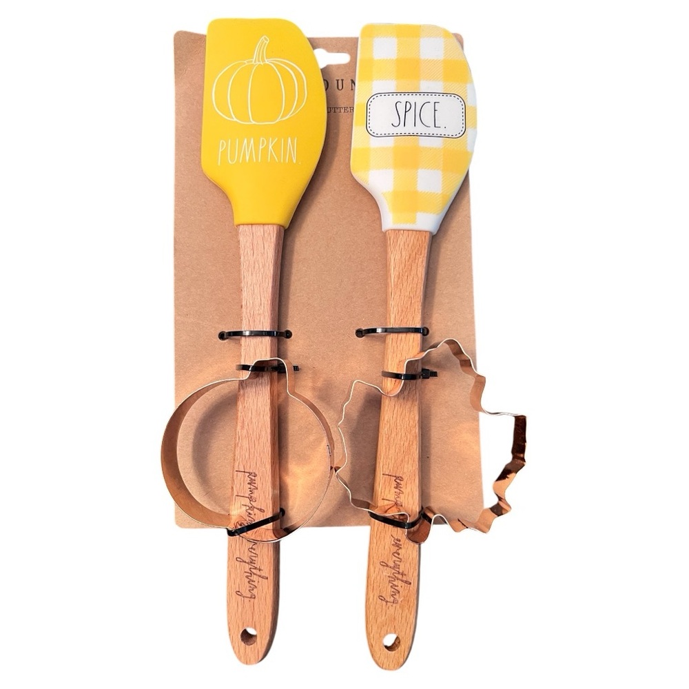 Rae Dunn Spatula Cookie Cutter Pumpkin Spice Thanksgiving Holiday Set NWT